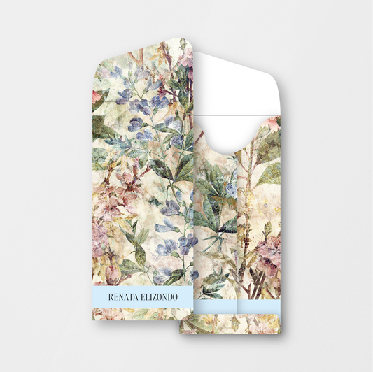 Name Personalized Grey Ancient Fresco Stationery Box