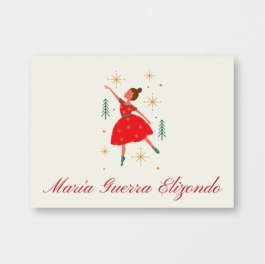 TARJETA BAILARINA CASCANUECES