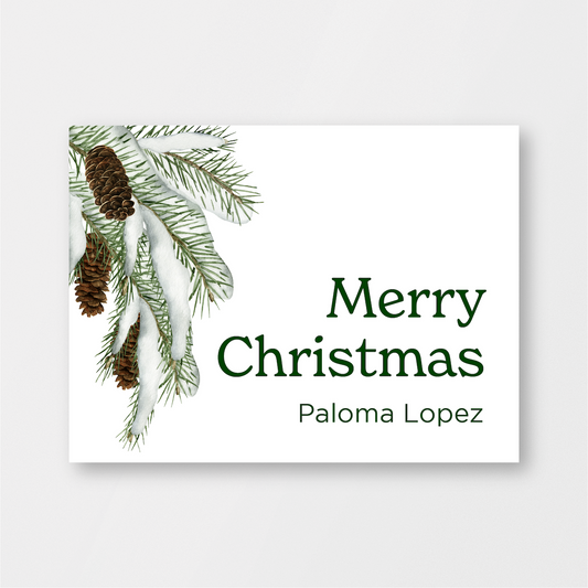 Pine Cone Branch Card