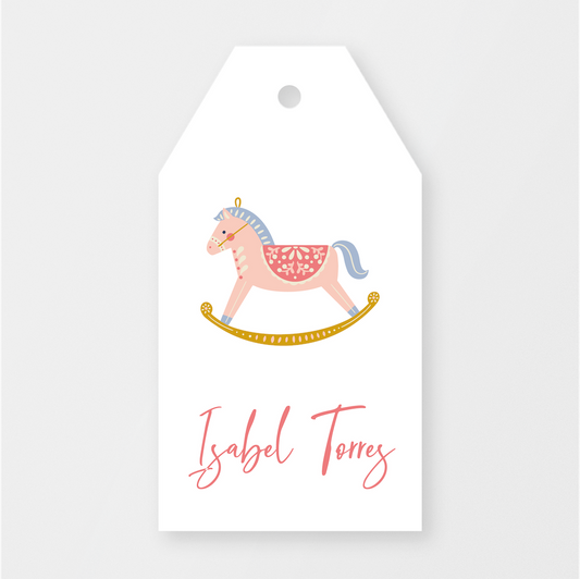 CABALLO BALANCÍN ROSA