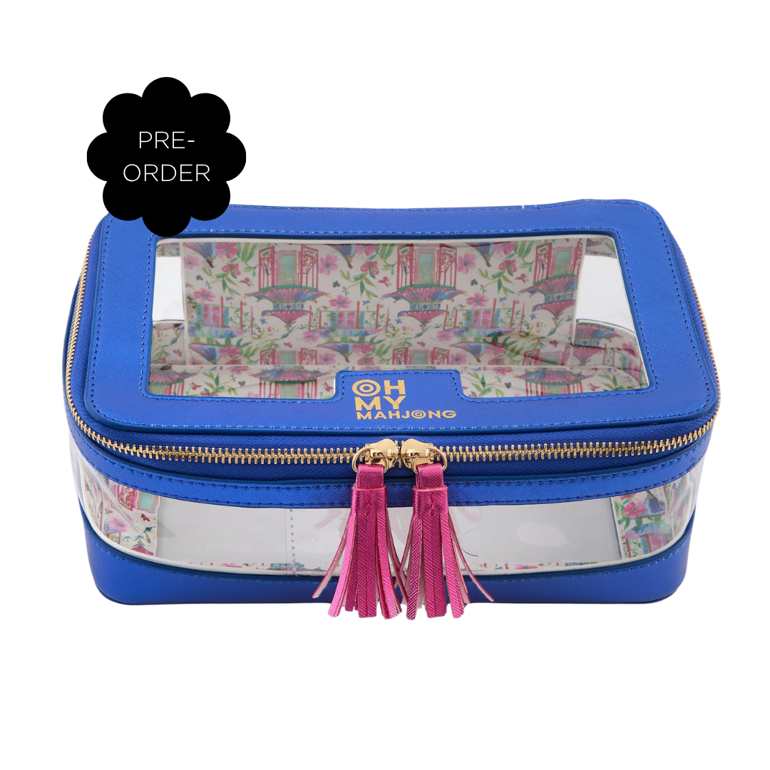 PRE-ORDER Metallic Blue Tile Storage Bag