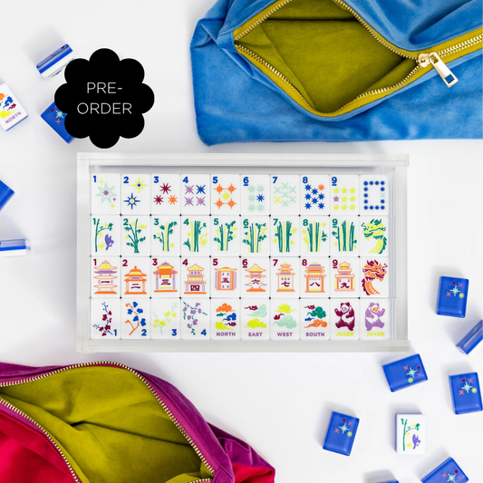 PRE-ORDER East Meets West - Periwinkle Mahjong tiles