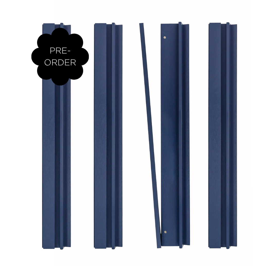 PRE-ORDER Indigo Wooden Mahjong Rack & Pusher Set of 4