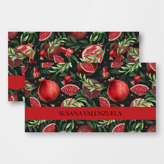 Personalized Pomegranate Red Stationery Box
