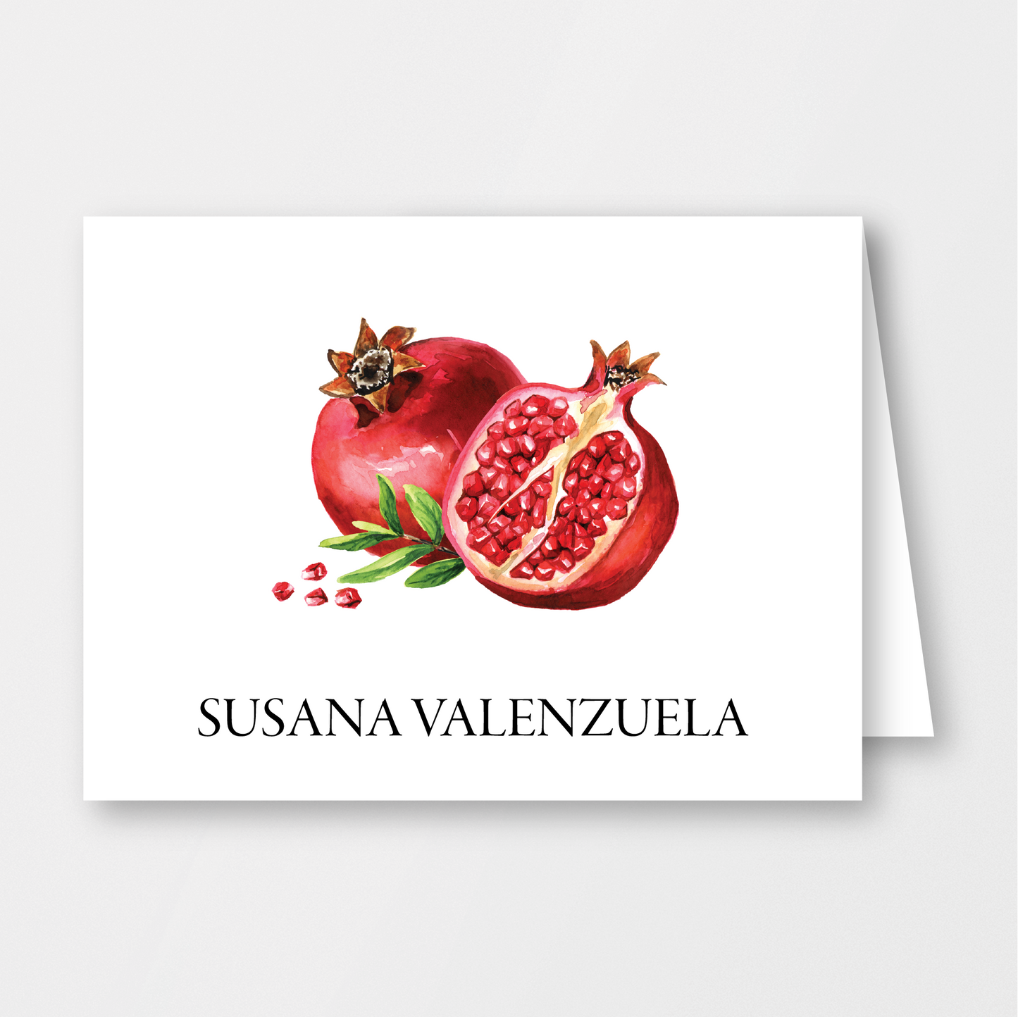 Personalized Pomegranate Red Stationery Box