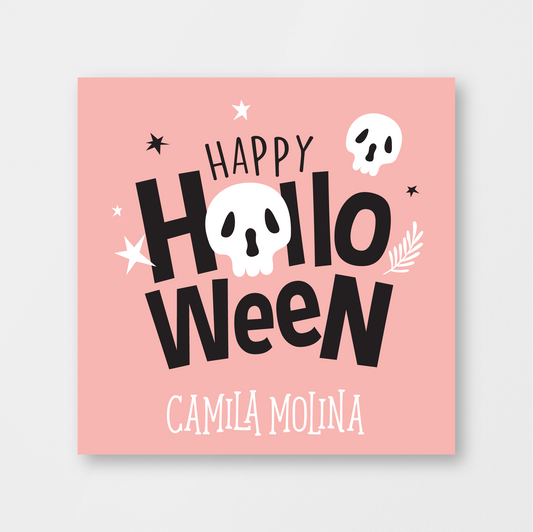 Pink Halloween Skulls