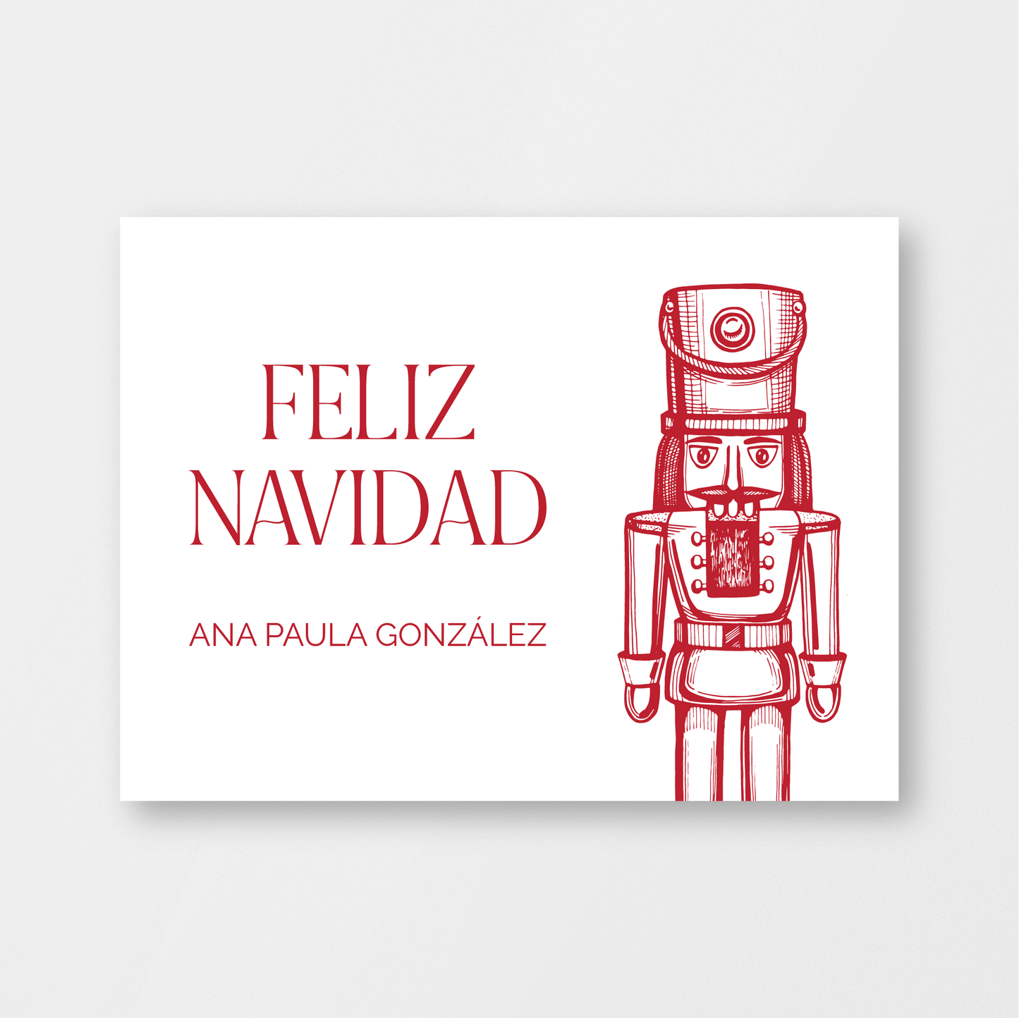 Red Big Nutcracker Card