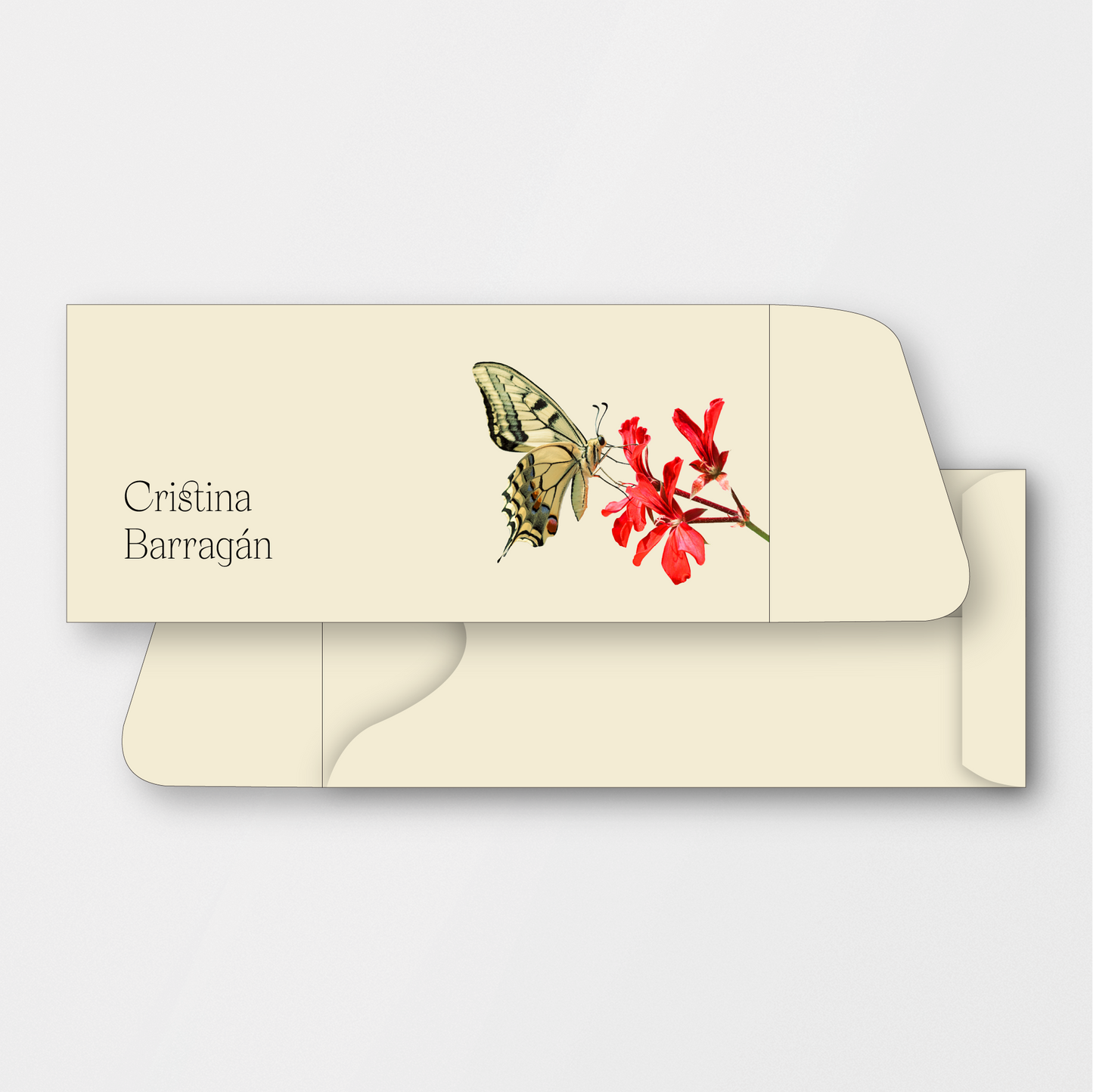Red Blossom Butterfly Money Holder