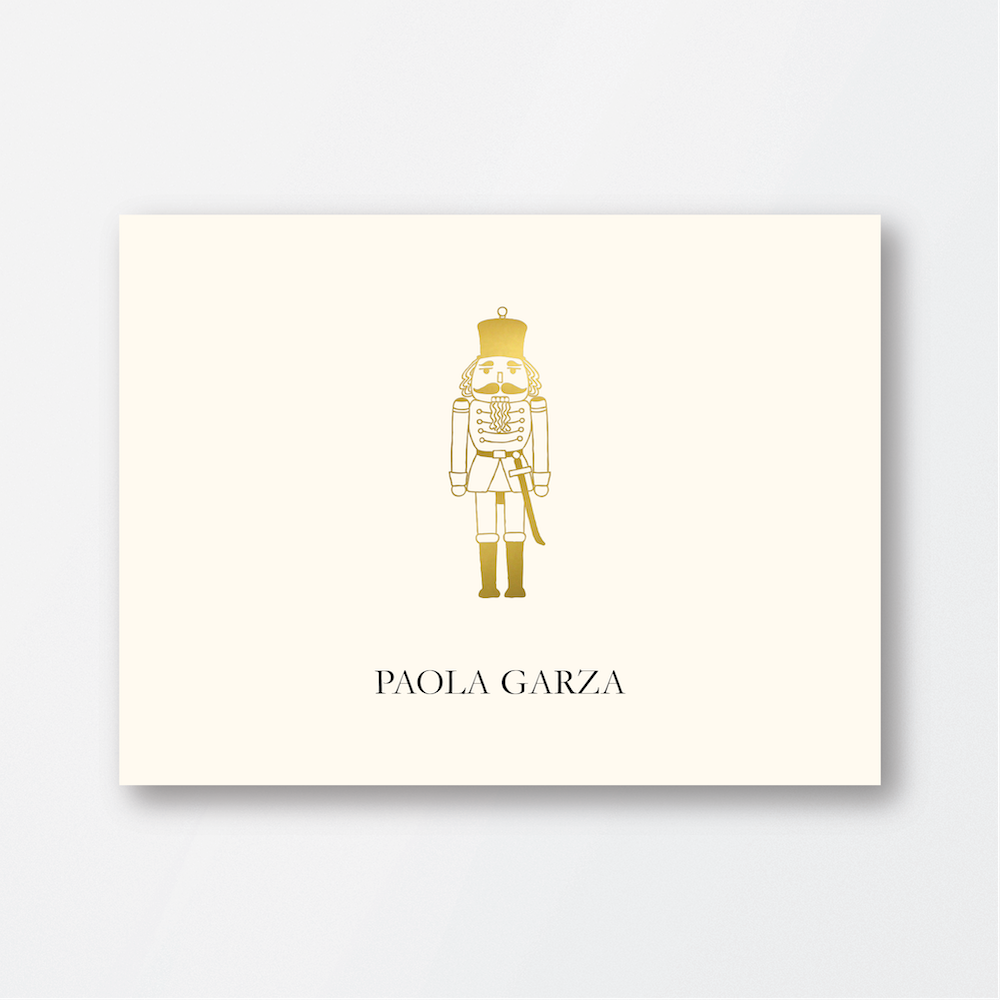 Rhombus Print & Gold Foil Nutcracker