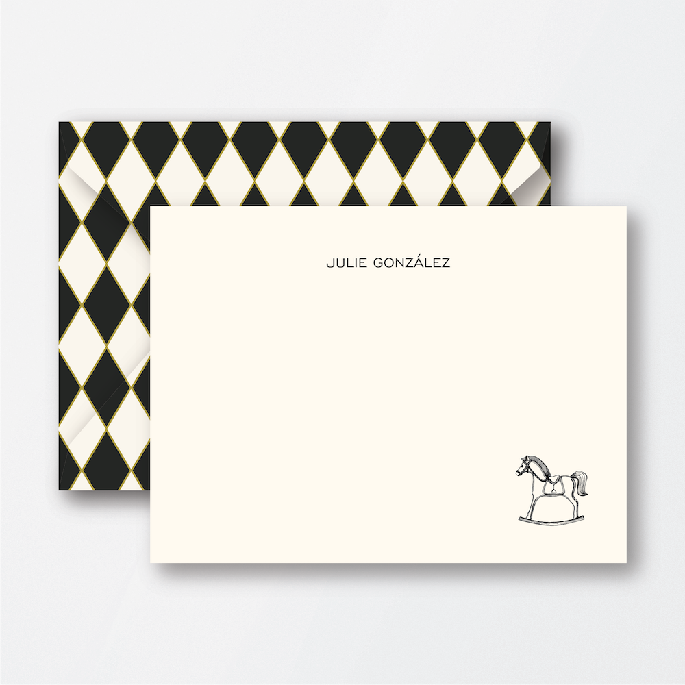 Rhombus Print & Rocking Horse