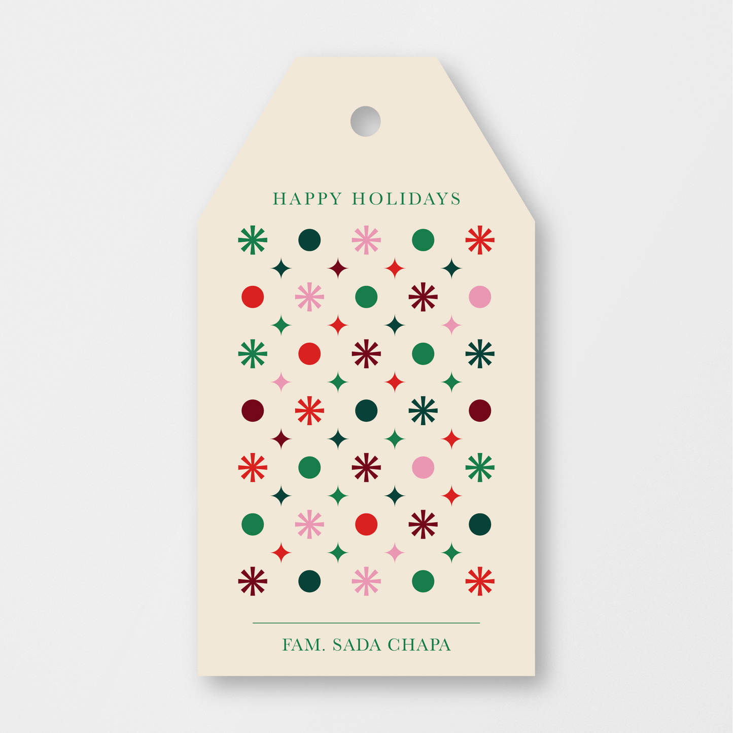 Snowflakes & Stars Tag