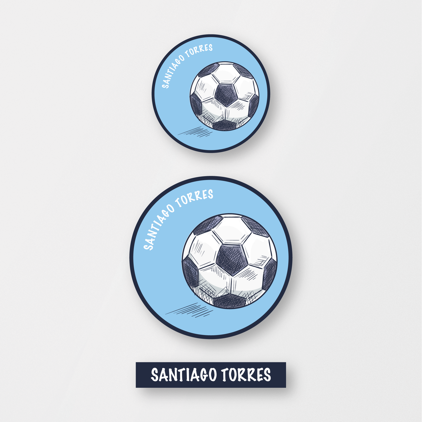 Soccer Blue Stickers