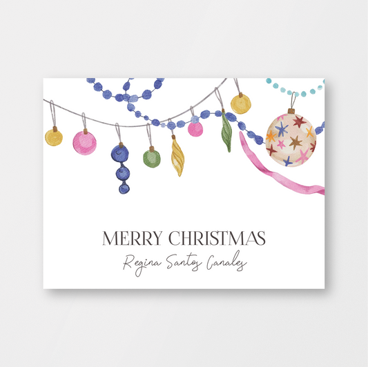 Twinkling Baubles Card