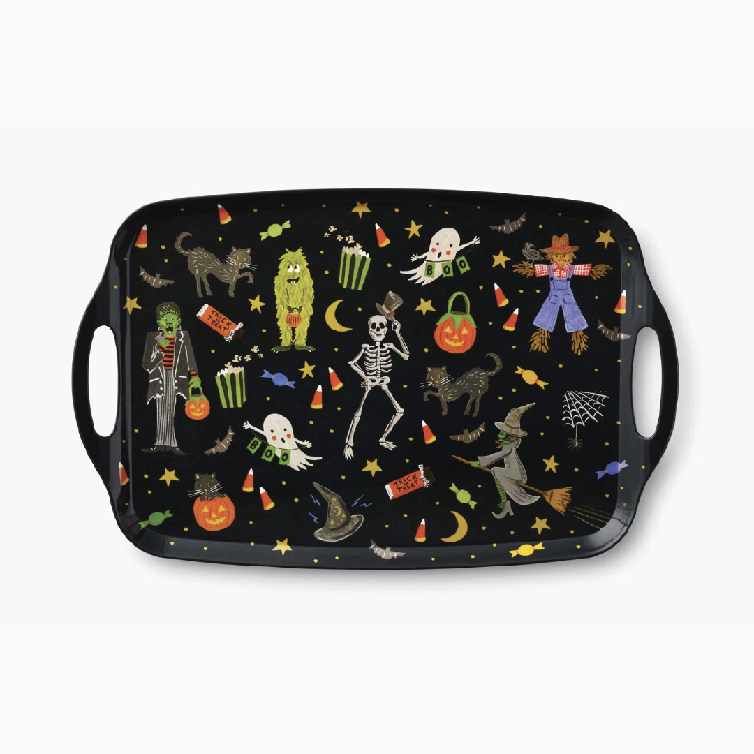 Halloween Parade Melamine Serving Platter with handles