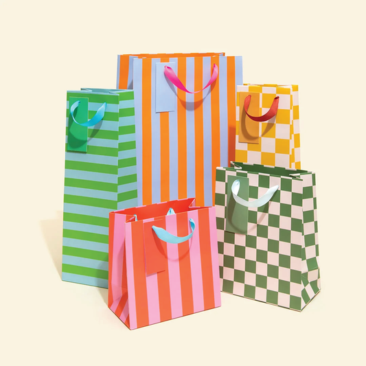 Pink and Orange stripe Small Gift Bag