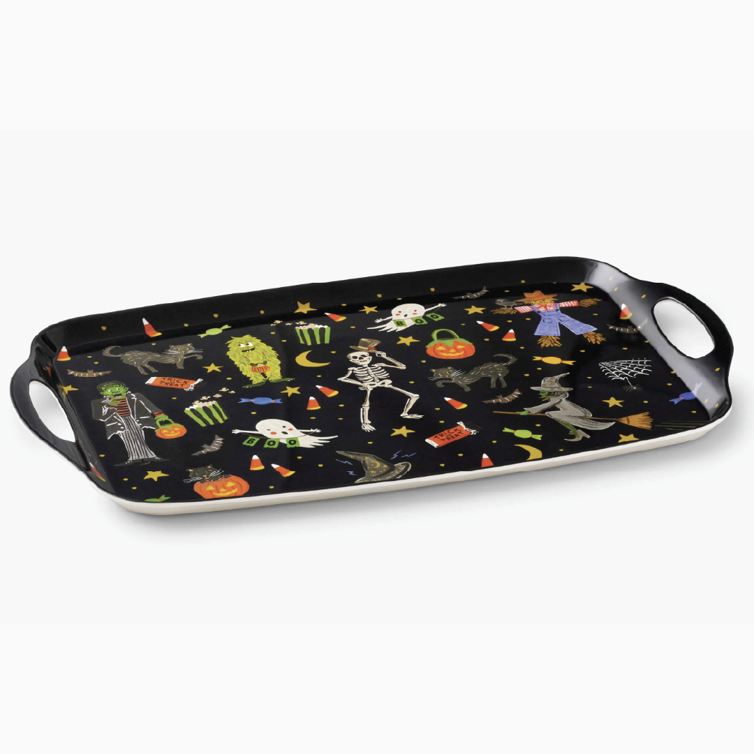 Halloween Parade Melamine Serving Platter with handles