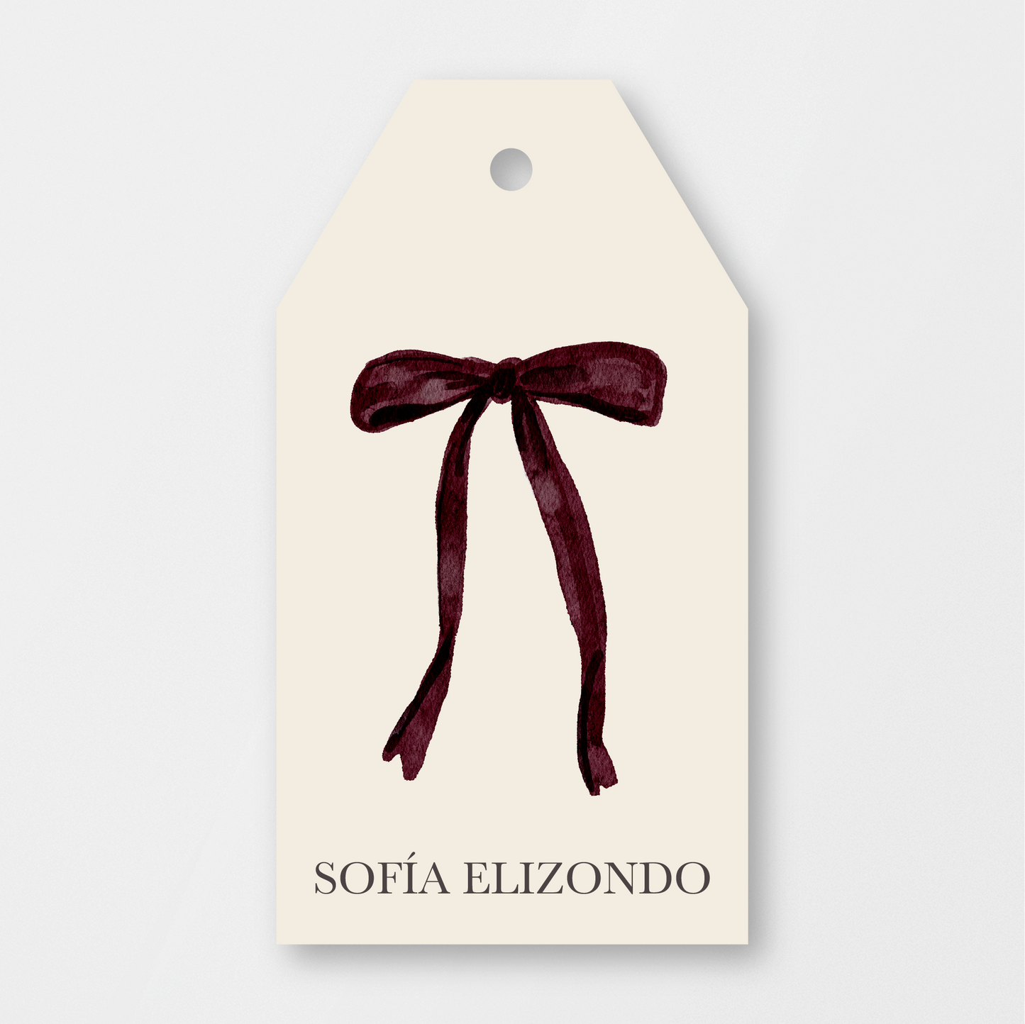 Velvet Bow Tag