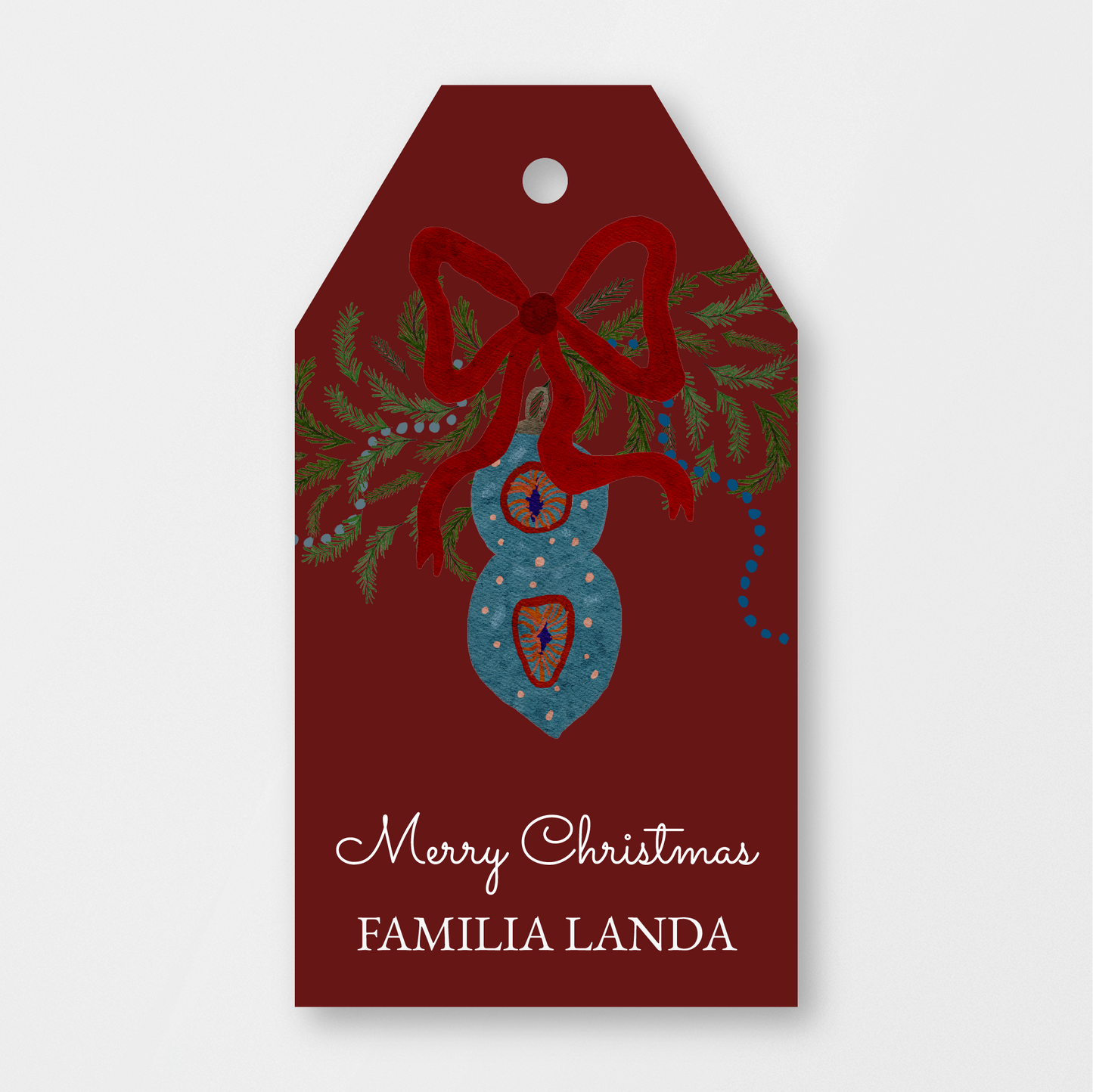 Velvet Ornament Tag