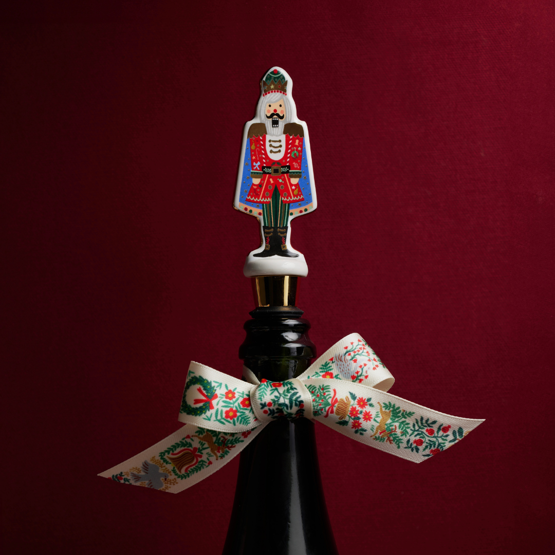Nutcracker Porcelain Wine Stopper Set