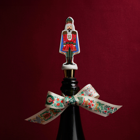 Nutcracker Porcelain Wine Stopper Set