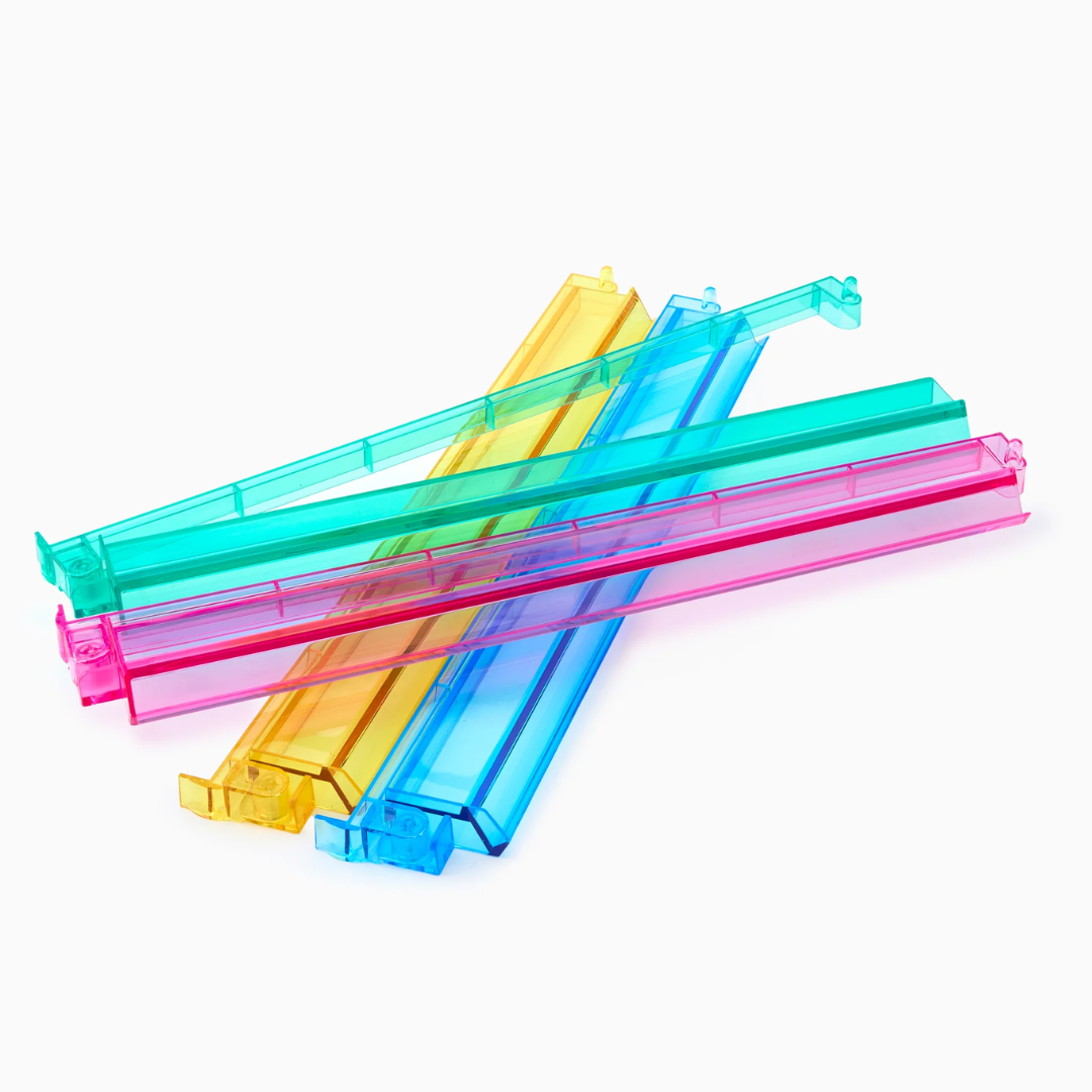 Mahjong - Multicolor Acrylic Rack & Pusher Set