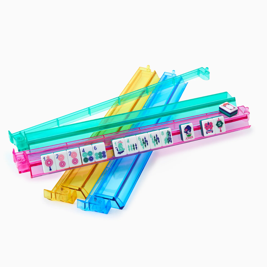Mahjong - Multicolor Acrylic Rack & Pusher Set