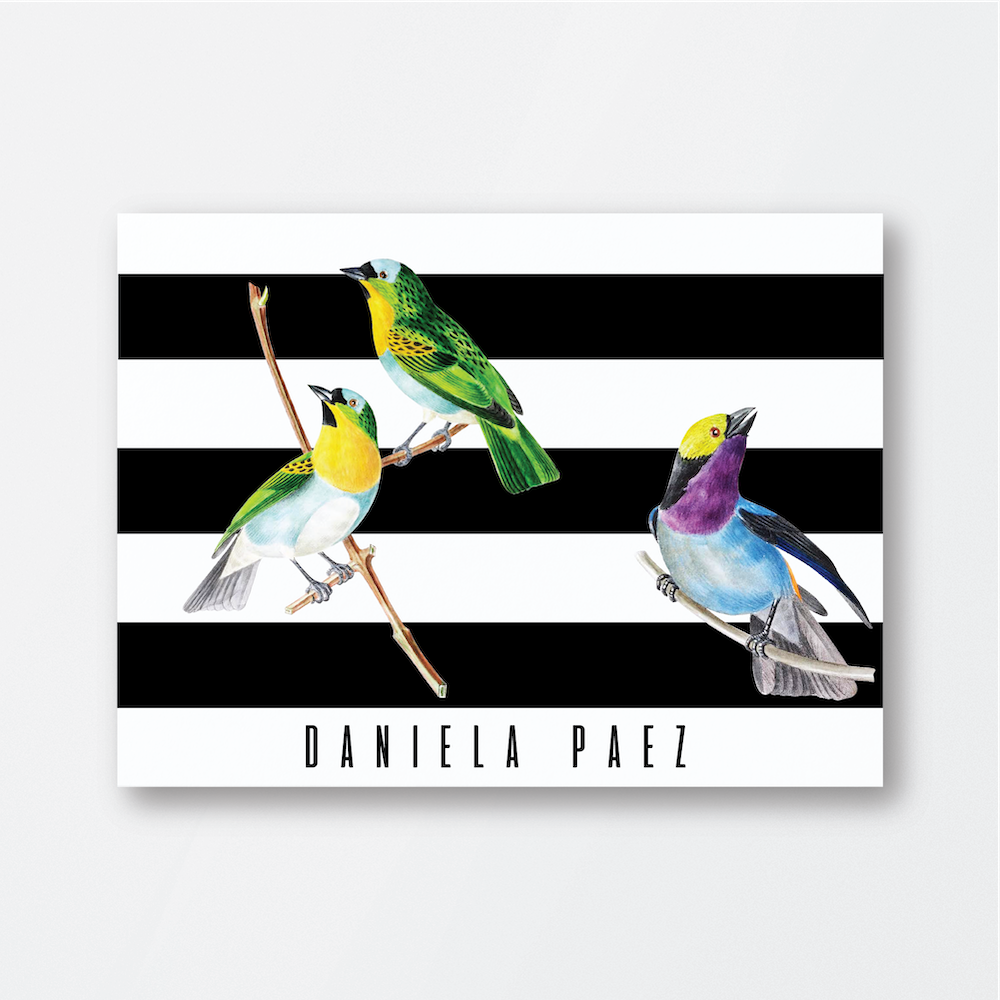 Exotic Birds Folded Card