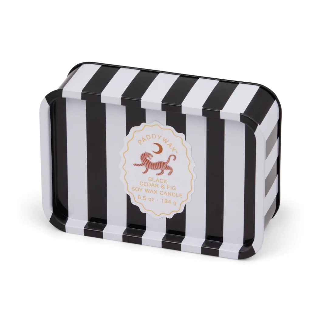 Black Cedar & Fig - 6.5 oz Tin Candle