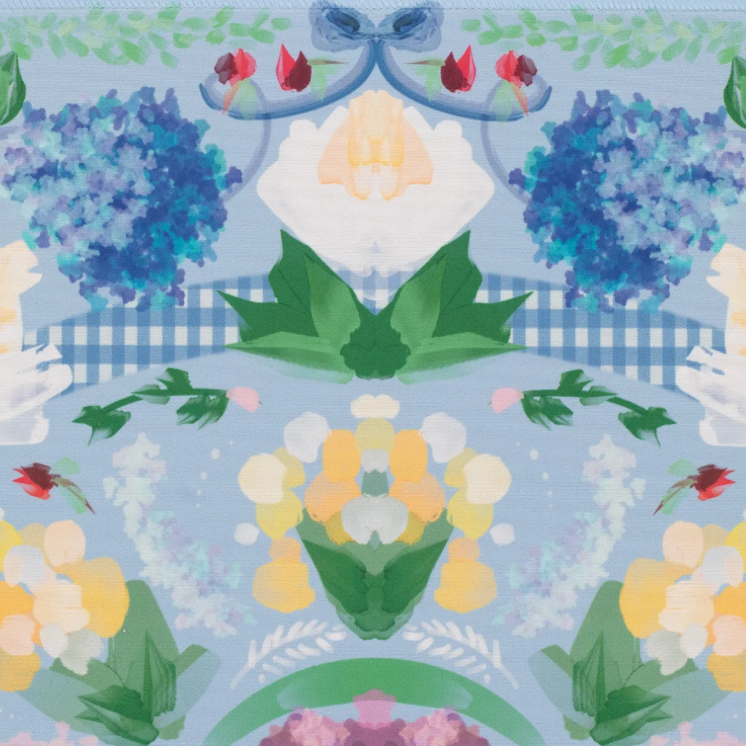 Powder Blue Garden Party Mat - Miss Mahjong