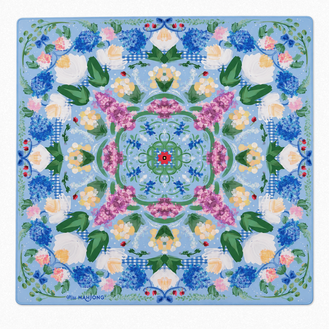 Powder Blue Garden Party Mat - Miss Mahjong
