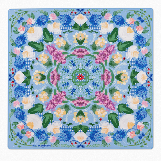 Powder Blue Garden Party Mat - Miss Mahjong