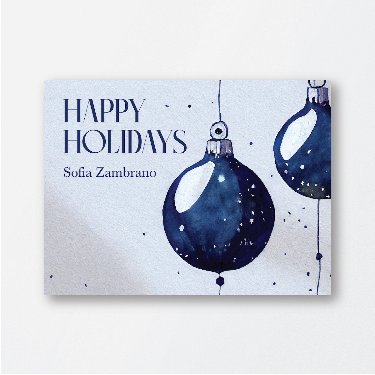 Blue Ornaments Card