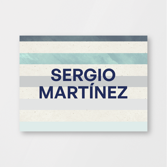 Blue Stripes Single Card
