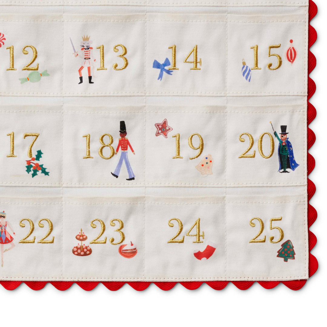 Nutcracker Embroidered Hanging Advent Calendar