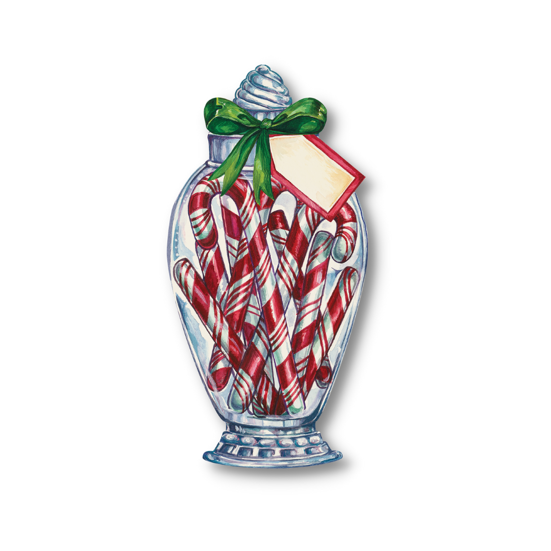 Candy Cane Jar Table Accent