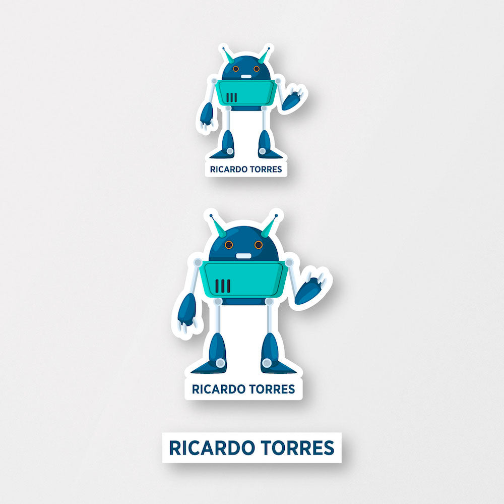 Cartoon Robot Stickers