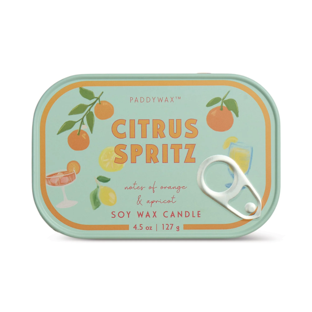 Bistro 4.5 oz Tin Candle - Citrus Spritz