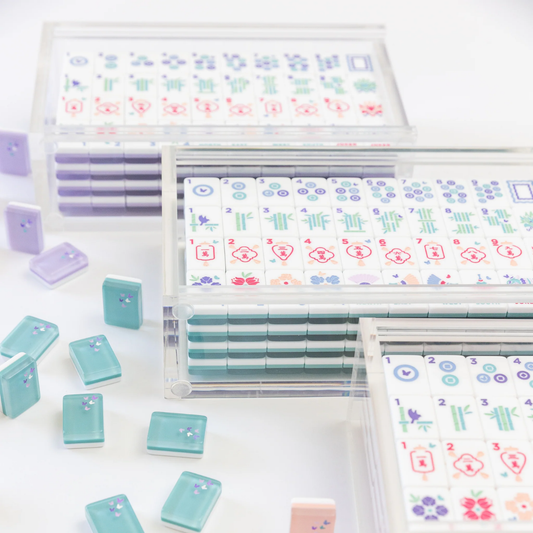 Classic Mahjong Tile Lavender (With velvet bag)