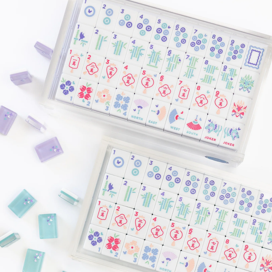 Classic Mahjong Tile Lavender (With velvet bag)