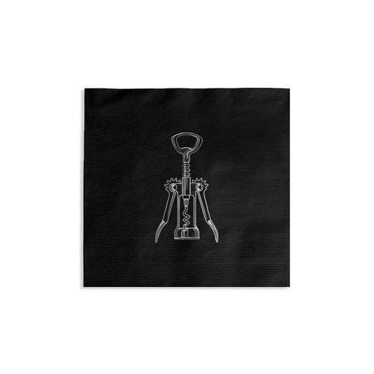 Silver Corkscrew Cocktail Napkin
