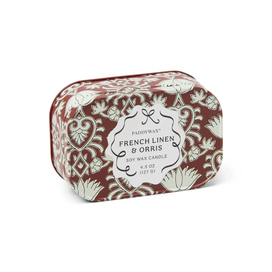 French Linen & Orris - Tin Candle