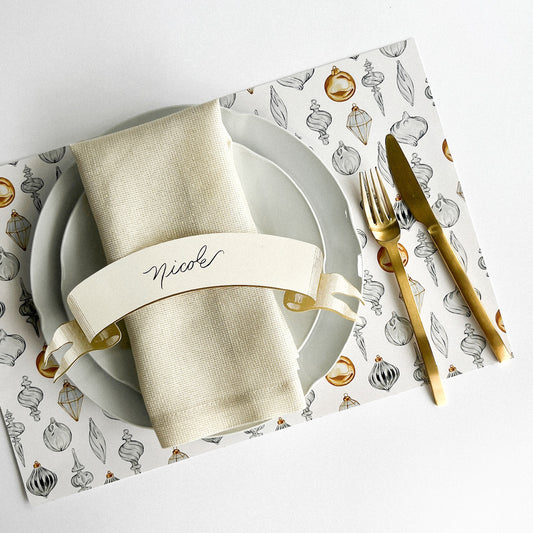 Crystal Ornaments Paper Placemats;