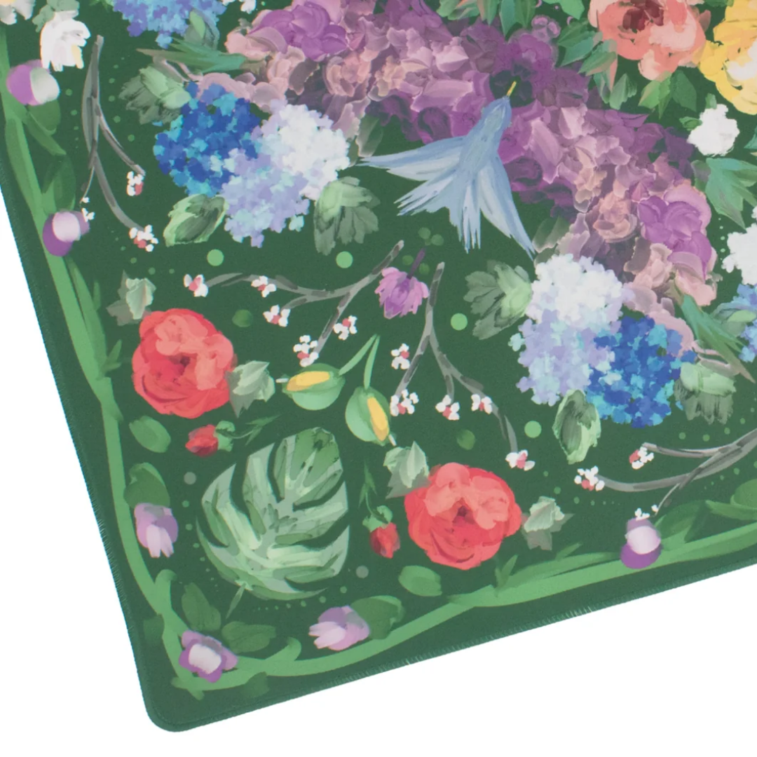 Deep Green Garden Party Mahjong Mat - Miss Mahjong