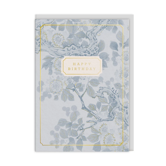 Eastern Elegance Blossom Tree Greeting Card