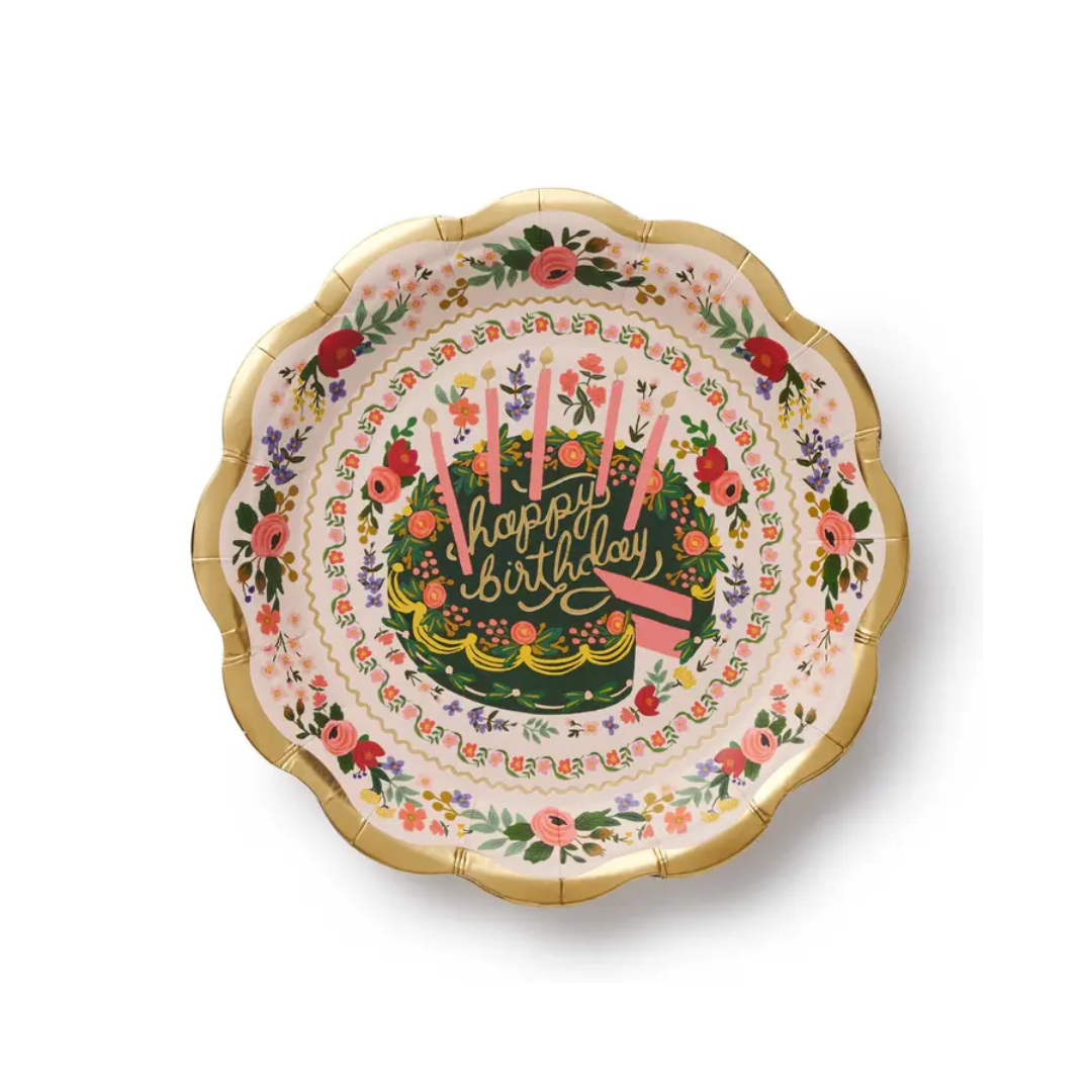 Floral Cake Small Plate