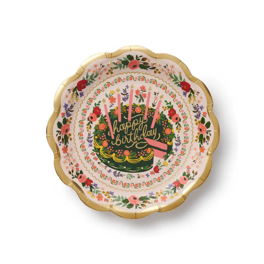 Floral Cake Small Plate