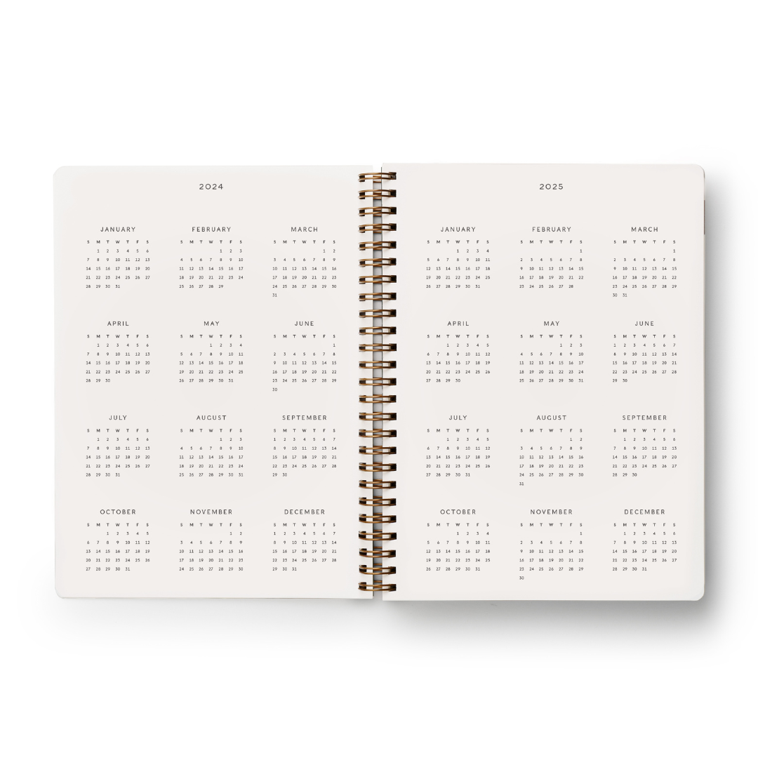 2024  Flores 12-Month Softcover Spiral Planner