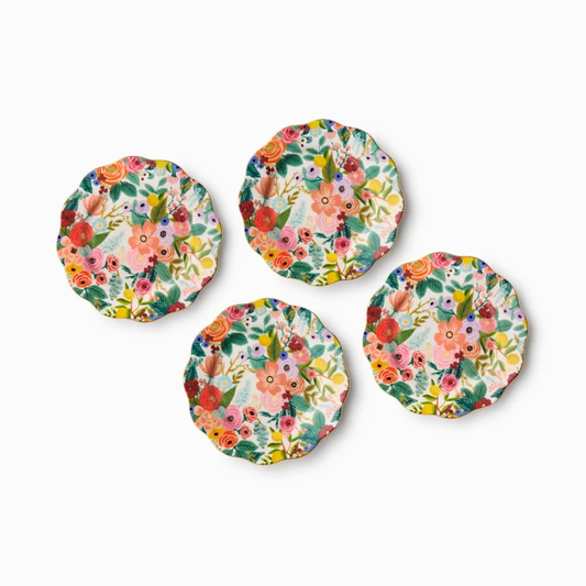 Garden Party Porcelain Dessert Plate Set