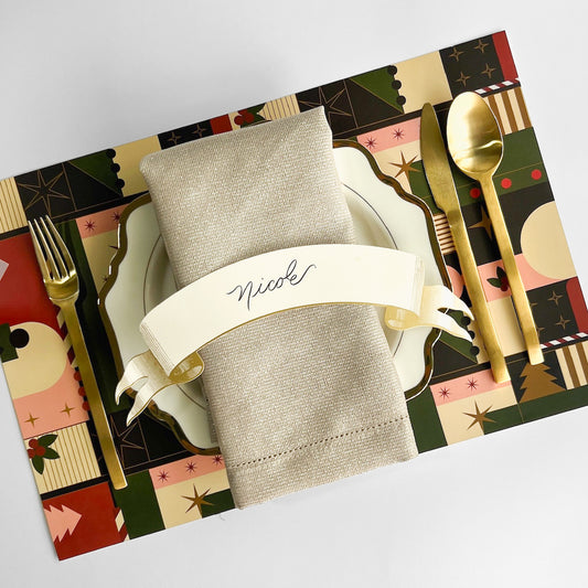 Geometric Christmas Placemats