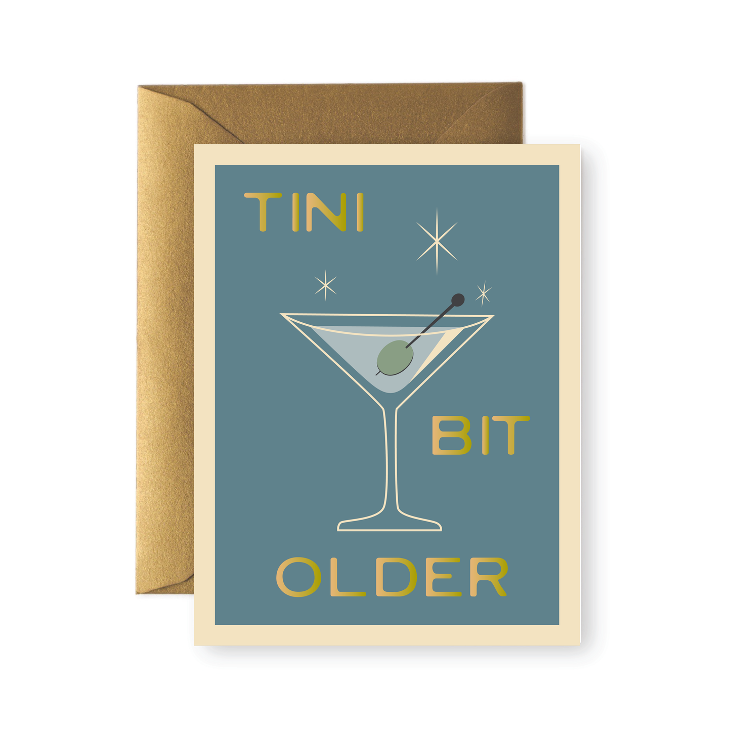 Martini Bday Greeting Card